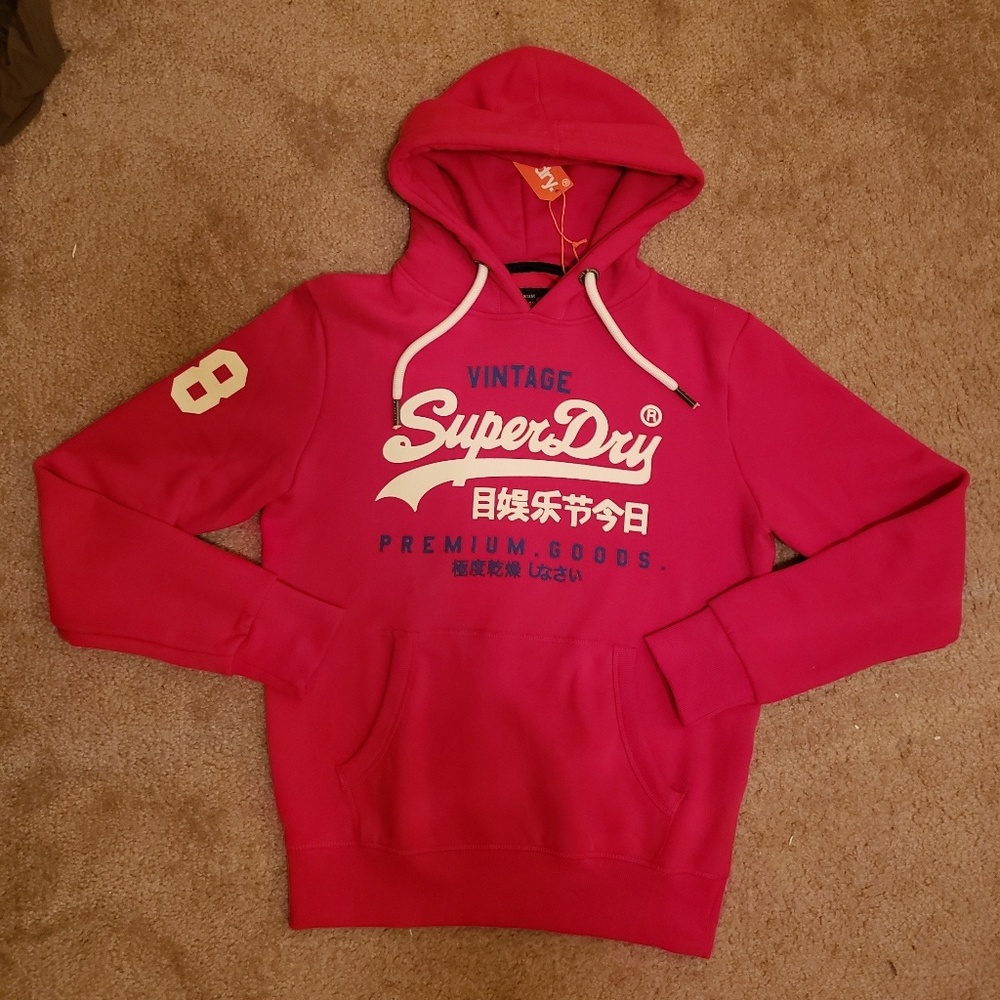 Superdry Premium Goods Duo Red Hoodie | L